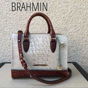 Brahmin Anywhere Convertible Linen Tri-color Tote